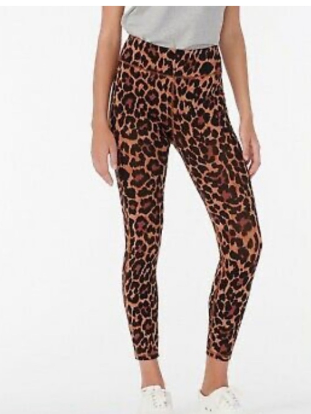 J.Crew Weekend Leggings Womens small Leopard Animal Print High Rise 7/8 Stretch